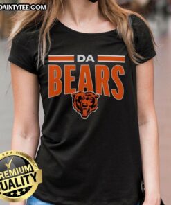 Awesome DA Bears Chicago Bears Football Ladies Tee in navy blue featuring team logo and stylish design for fans.
