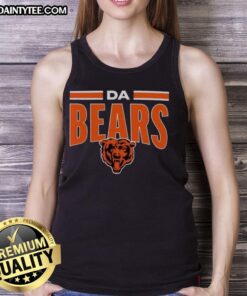 Awesome DA Bears Chicago Bears football tank top featuring vibrant team colors and logo, perfect for game day attire.