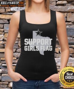 Girls in an Awesome Dallas Cowboys Support flag tank top, showing team spirit at a football game.