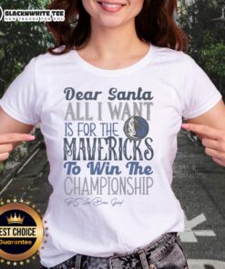 Alt Text: Awesome Dallas Mavericks All I Want For Christmas ladies tee featuring team logo and festive design.