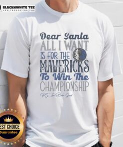 Alt Text: Awesome Dallas Mavericks All I Want For Christmas T-shirt featuring team colors and festive design for fans.