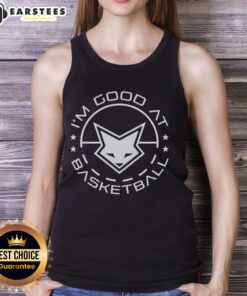 De'Aaron Fox basketball tank top featuring 'I'm Good at Basketball' print, perfect for fans and athletes.