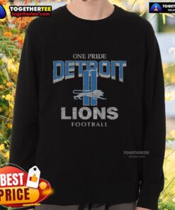 Awesome Detroit Lions historic head-on sweatshirt featuring bold team logo and vintage design, perfect for fans.