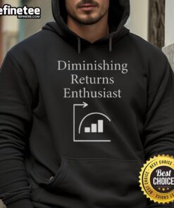 Cool Awesome Diminishing Returns Enthusiast Hoodie in black with a stylish graphic design, perfect for casual wear.