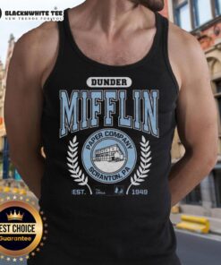 Awesome Dunder Mifflin Paper Company tank top featuring Scranton, PA, inspired by The Office, est. 1949 design.