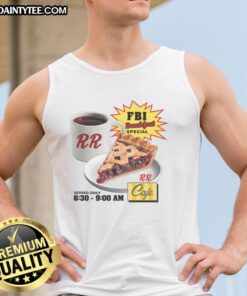 Awesome FBI Breakfast Special RR Cafe tank top featuring a vibrant design, perfect for food lovers and cafe enthusiasts.