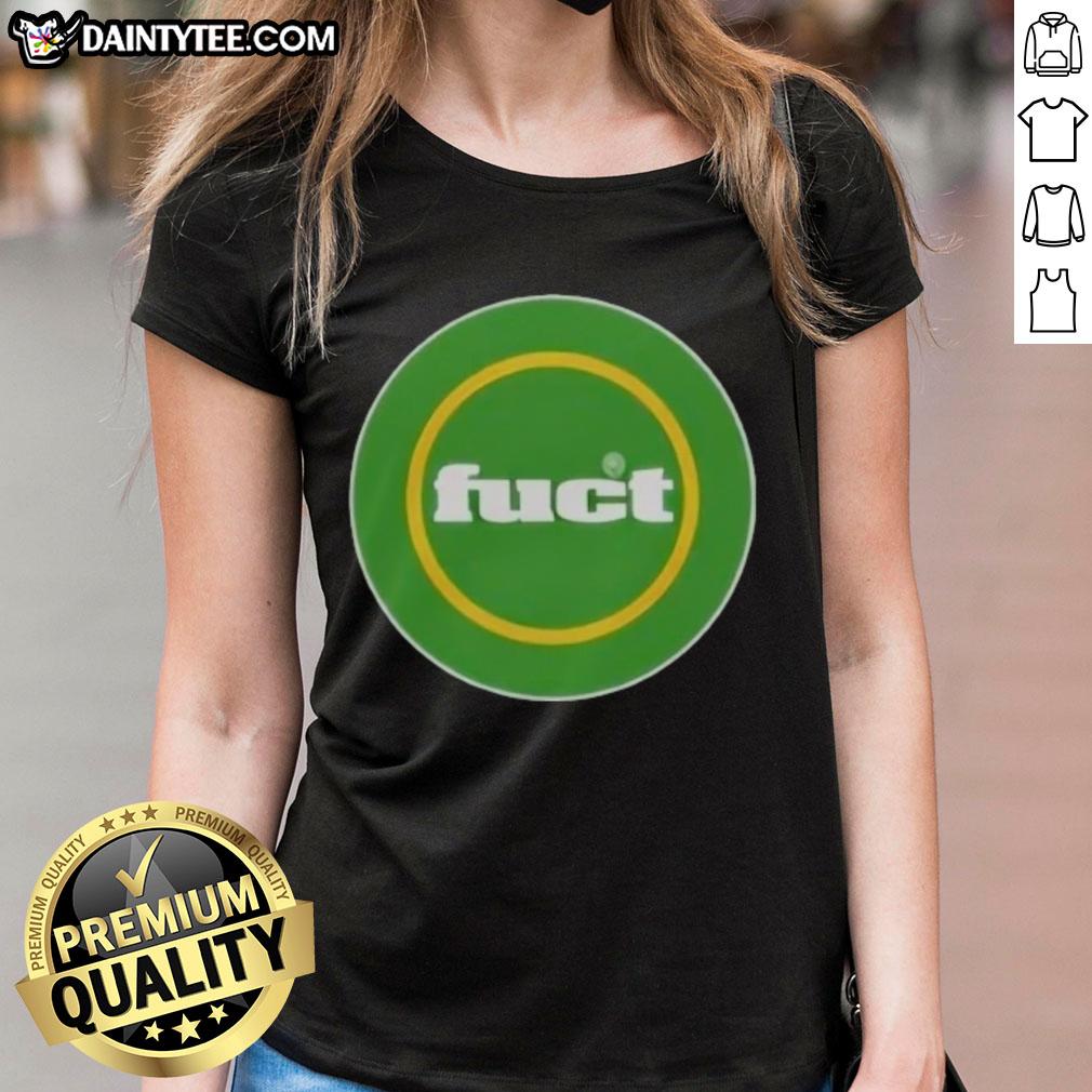 awesome-fuct-circle-logo-ladies-tee Alt Text: Awesome Fuct Circle Logo Ladies Tee featuring vibrant design and comfortable fit for stylish casual wear.