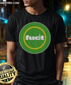 Awesome Fuct Circle Logo T-Shirt featuring a bold graphic design on a stylish black tee for casual wear.