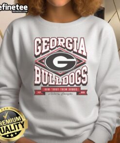 Awesome Georgia Bulldogs How Bout Them Dawgs 1785 Sweatshirt in red, showcasing team pride and spirit for fans.