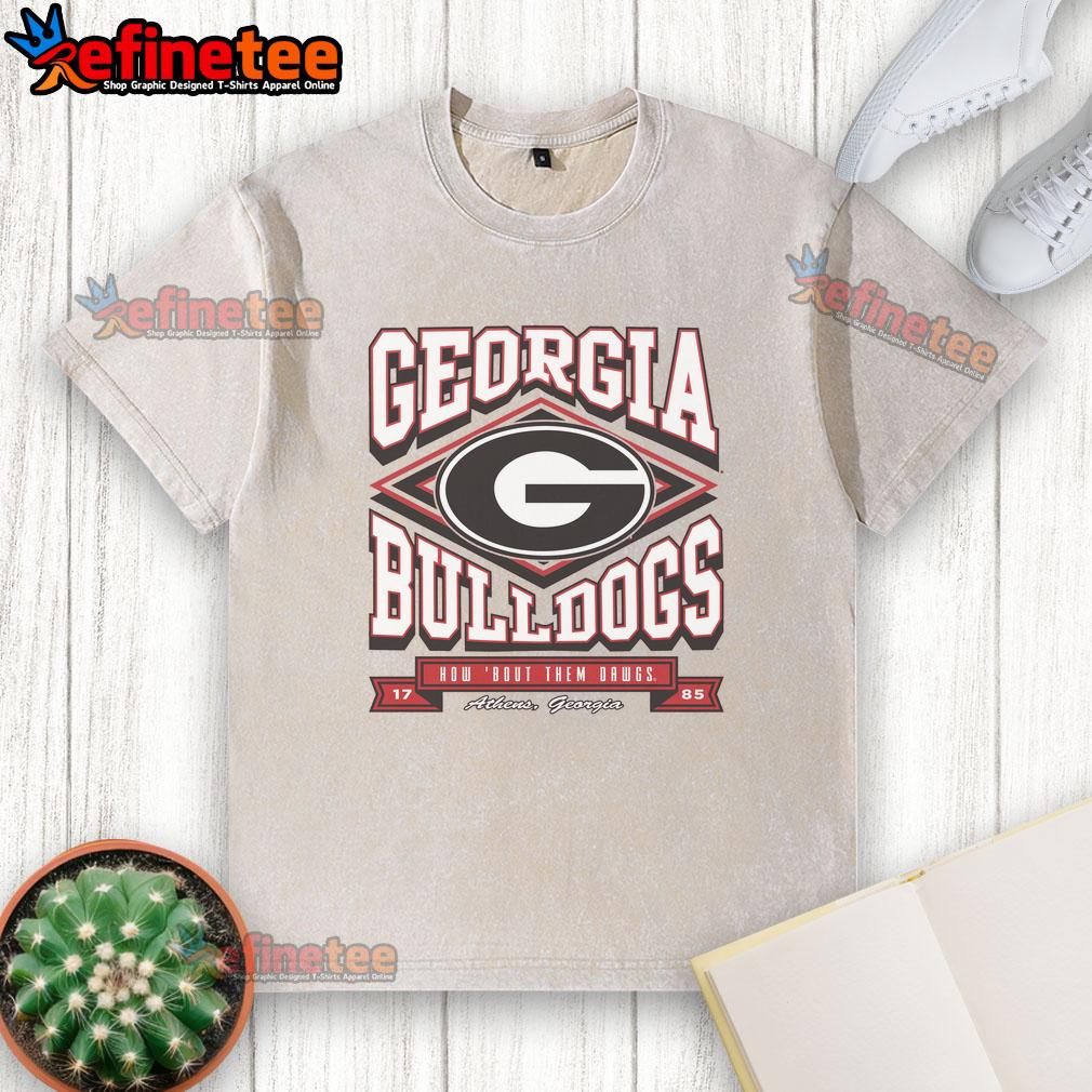 awesome-georgia-bulldogs-how-bout-them-dawgs-1785-washed-t-shirt Awesome Georgia Bulldogs 'How Bout Them Dawgs' 1785 washed t-shirt featuring classic team colors and logo design.