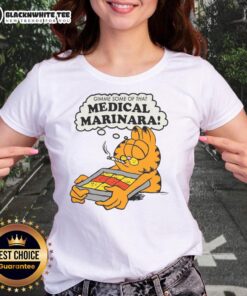Awesome Gimme Some of That Medical Marinara Ivory Ladies Tee featuring a fun graphic design on a stylish shirt.