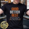 Vintage Chicago Bears T-shirt featuring 'Awesome Good Better Best Never Let It Rest' quote in bold lettering.