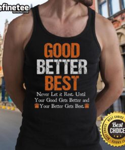 Vintage Chicago Bears tank top featuring the quote 'Awesome, Good, Better, Best, Never Let It Rest' for fans.