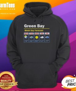 Awesome Green Bay Erratic 5-Day Weather Forecast Hoodie featuring a stylish design and vibrant colors for weather enthusiasts.