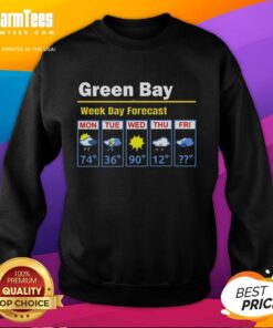 Awesome Green Bay Erratic 5-Day Weather Forecast Sweatshirt with vibrant design and cozy fit for weather enthusiasts.