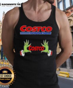Awesome Grinch hands holding a heart, featuring a fun Costco Wholesale Christmas tank top design for the holiday season.