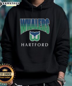 Awesome Hartford Whalers vintage sweep down hoodie with classic logo, perfect for fans and collectors.