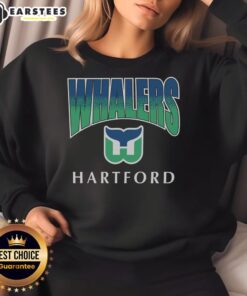 Alt Text: Vintage Hartford Whalers sweatshirt featuring a classic design, perfect for fans of retro hockey apparel.