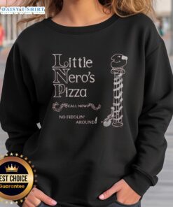 Awesome Home Alone Little Nero's Pizza sweatshirt featuring iconic movie graphics and cozy design for fans.