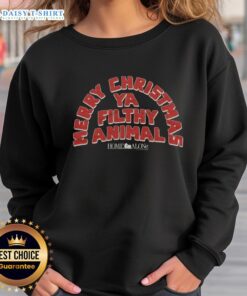 Awesome Home Alone Merry Christmas Ya Filthy Animal Sweatshirt featuring classic holiday movie design and cozy fit.