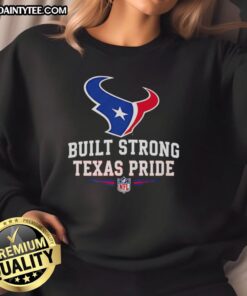 Awesome Houston Texans football sweatshirt showcasing strong Texas pride, perfect for fans and game day wear.