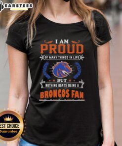 Boise State Broncos fan ladies tee showcasing pride in being a fan with a stylish design and vibrant colors.