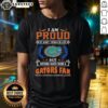 Alt Text: Florida Gators fan t-shirt featuring 'I Am Proud Of Many Things But Nothing Beats Being A Florida Gators Fan' design.