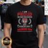 Alt Text: Texas Tech Red Raiders fan t-shirt showcasing pride with 'I Am Proud Of Many Things' slogan in bold design.
