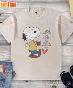 Alt Text: Awesome washed t-shirt with a positive message: I hope you have a wonderful day in vibrant colors.