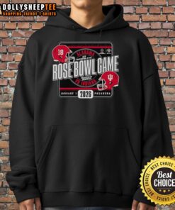 Awesome Indiana Football 2026 Rose Bowl Game hoodie with vibrant team colors and bold graphics for fans.