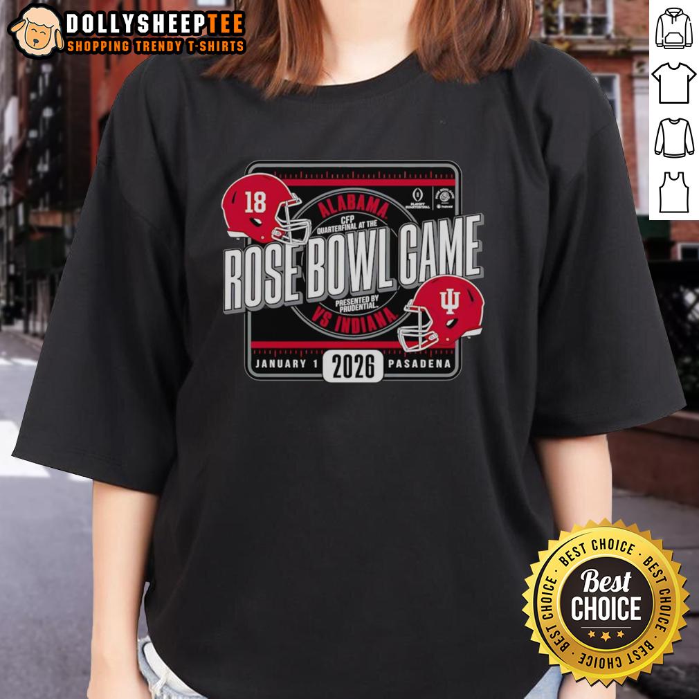 Awesome Indiana Football 2026 Rose Bowl Game Head To Head Ladies Tee Awesome Indiana Football 2026 Rose Bowl Game head-to-head design on a stylish ladies tee shirt.