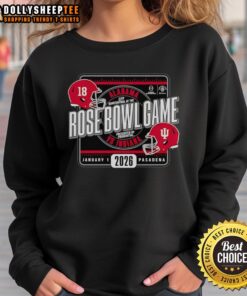 Awesome Indiana Football 2026 Rose Bowl Game sweatshirt featuring team colors and logo for fans.
