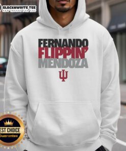 Awesome Indiana Hoosiers Football hoodie featuring Fernando Flippin Mendoza, Player of the Year design.
