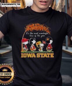 Awesome Iowa State Cyclones X Peanuts Snoopy and Friends autumn t-shirt celebrating 'It's the Most Wonderful Time of the Year'.