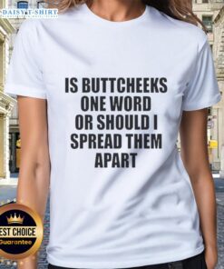 Awesome Buttcheeks Ladies Tee featuring a humorous graphic design, perfect for casual wear and fun conversations.