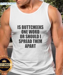 Stylish 'Awesome is Buttcheeks' tank top design with playful text, perfect for casual wear and humor enthusiasts.