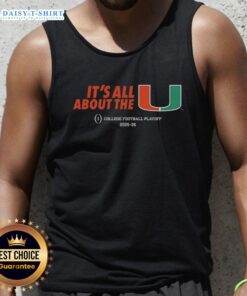 Miami Hurricanes CFP College Football Playoff 2025-26 tank top showcasing team spirit and vibrant design.