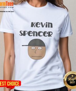 Awesome Kevin Spencer character ladies tee featuring vibrant graphics and a stylish fit for casual wear.
