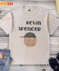 Alt Text: Awesome Kevin Spencer character printed on a stylish washed t-shirt, perfect for fans of the animated series.