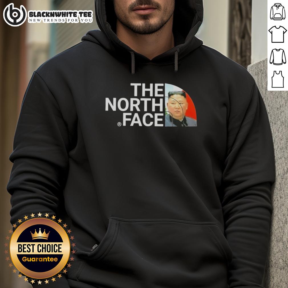 Awesome Kim Jong Un The North Face Hoodie Alt Text: Kim Jong Un wearing an Awesome North Face hoodie, showcasing a unique blend of fashion and political persona.