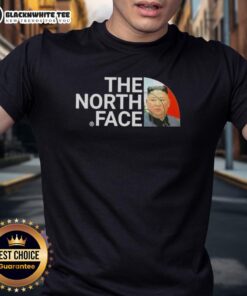 Alt Text: Awesome Kim Jong-Un The North Face T-Shirt featuring a bold design and vibrant colors, perfect for unique fashion lovers.