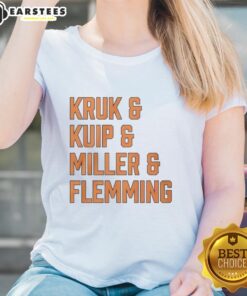 Awesome Kruk and Kuip and Miller and Flemming ladies tee featuring a stylish design for fans of the broadcasters.