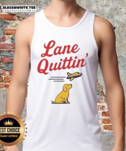 Lane Kiffin football coach tank top featuring a dog and plane, perfect for fans of Awesome Lane Quittin apparel.