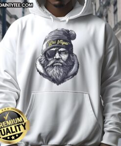 Awesome Las Vegas Raiders mascot wearing a beanie and sunglasses, cheerfully promoting team spirit in a stylish hoodie.