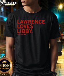 Awesome Lawrence Loves Libby Fandel T-Shirt featuring vibrant colors and fun design, perfect for fans of Libby Fandel.