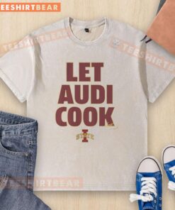 Awesome Let Audi Crooks Iowa State Cyclones women's basketball logo washed t-shirt showcasing team spirit and style.