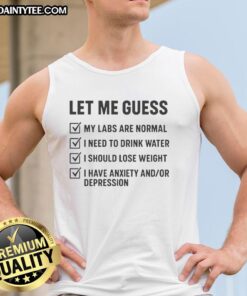 Awesome Let Me Guess Labs Are Normal tank top featuring a stylish design, perfect for casual wear and lab lovers.