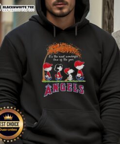 Los Angeles Angels X Peanuts Snoopy hoodie for autumn, celebrating the most wonderful time of the year.