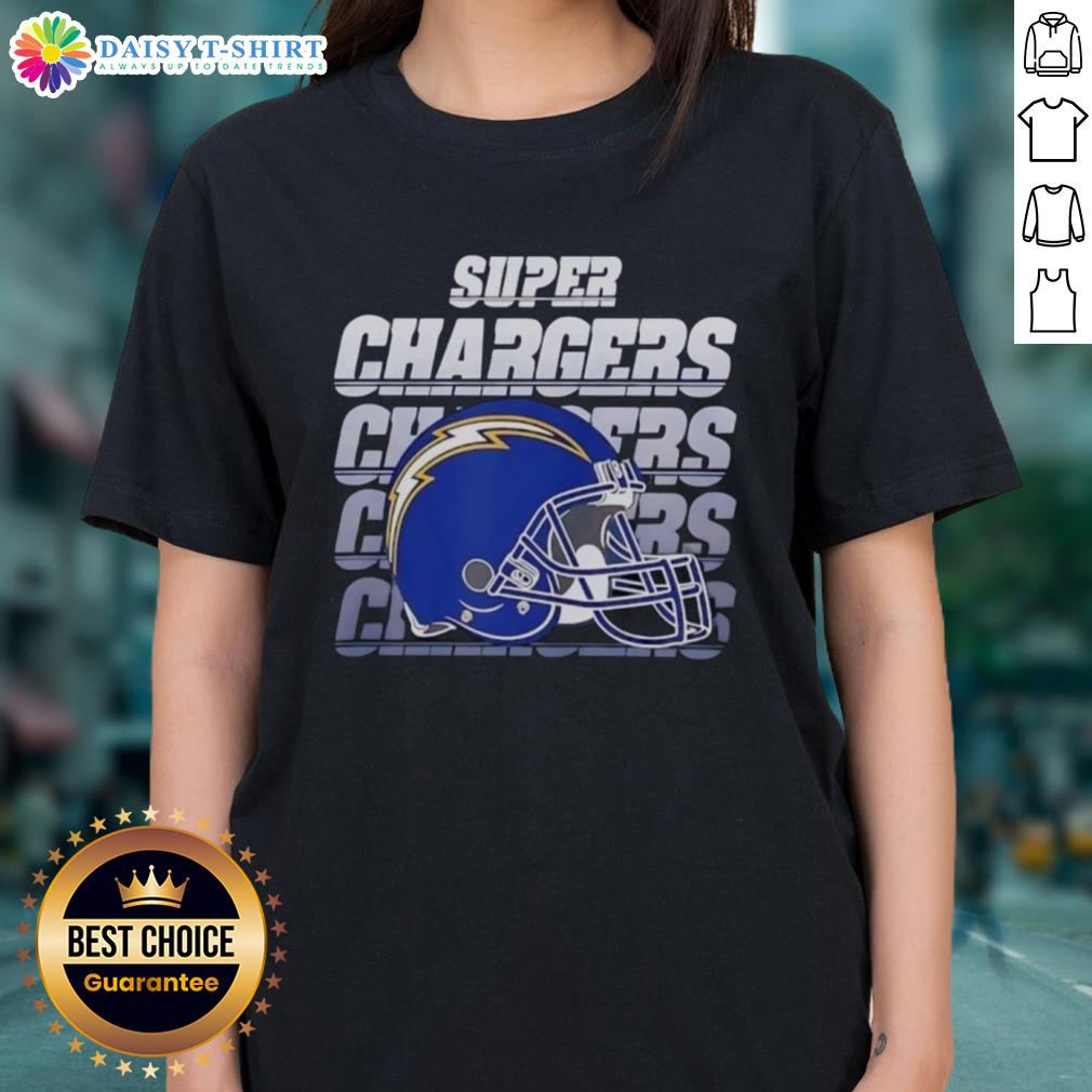 Awesome Los Angeles Chargers Football Super Chargers Helmet Ladies Tee Stylish Los Angeles Chargers football tee featuring Super Chargers helmet design for ladies, perfect for game day.