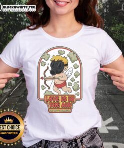 Awesome Love Is In The Air Gas Clouds Ladies Tee featuring a vibrant design, perfect for casual wear and expressing love.